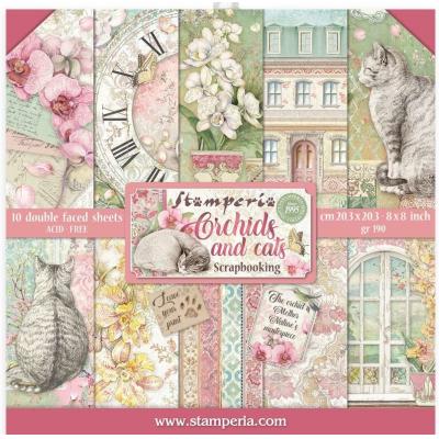 Stamperia Orchids and Cats Designpapier - Paper Pack